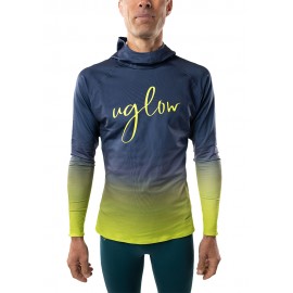 UGLOW BRUSHED LS HOODIE M TEAL